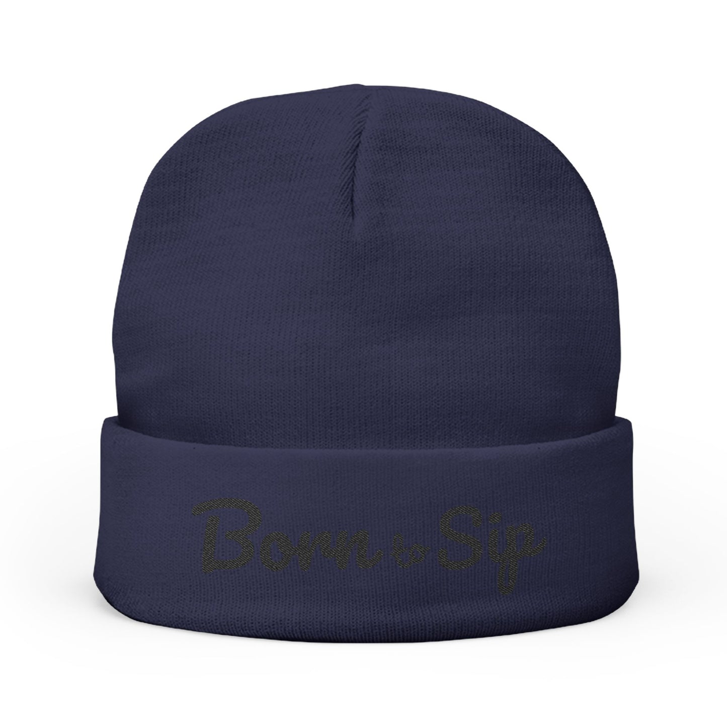 Born to Sip Embroidered Knit Beanie