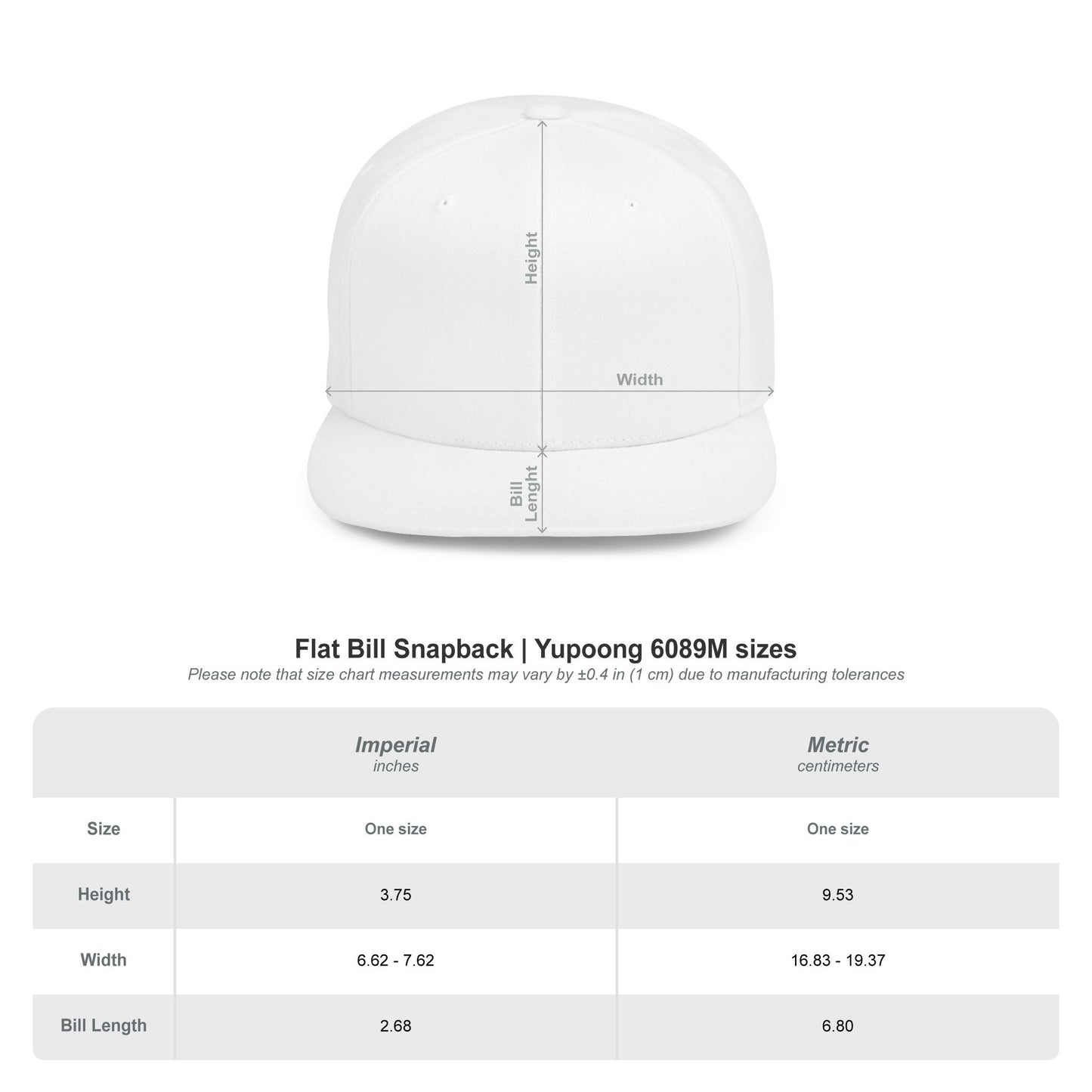 Snapback Hat — Rosewood & Luster Minimal Floral Logo Flat Bill