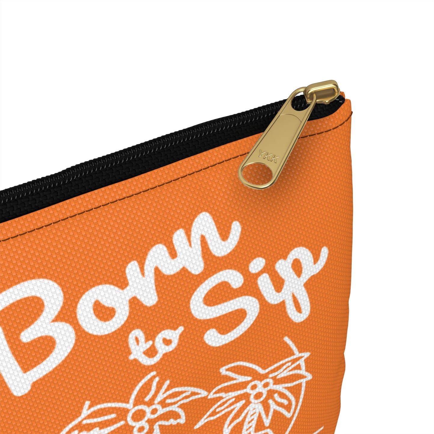 Vibrant Accessory Pouch - "Born to Sip" - Perfect for Travel