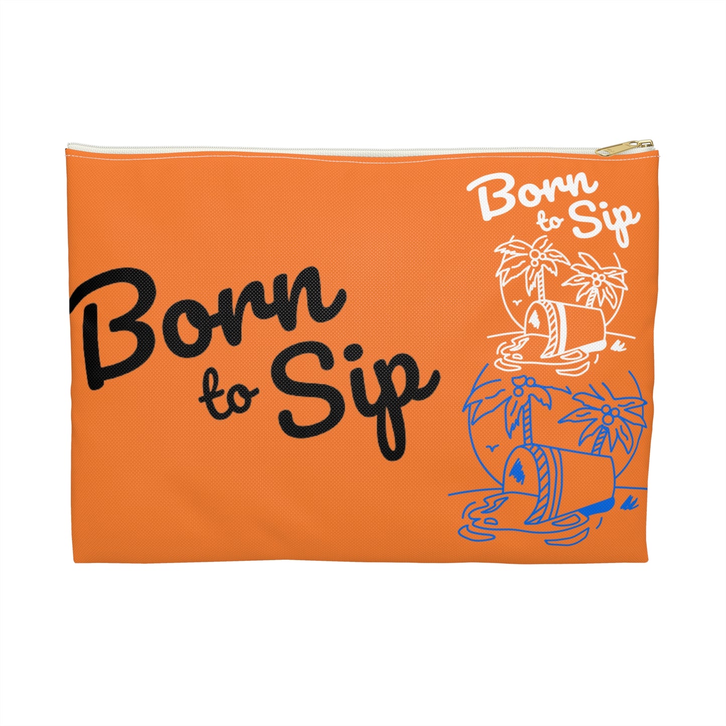 Vibrant Accessory Pouch - "Born to Sip" - Perfect for Travel