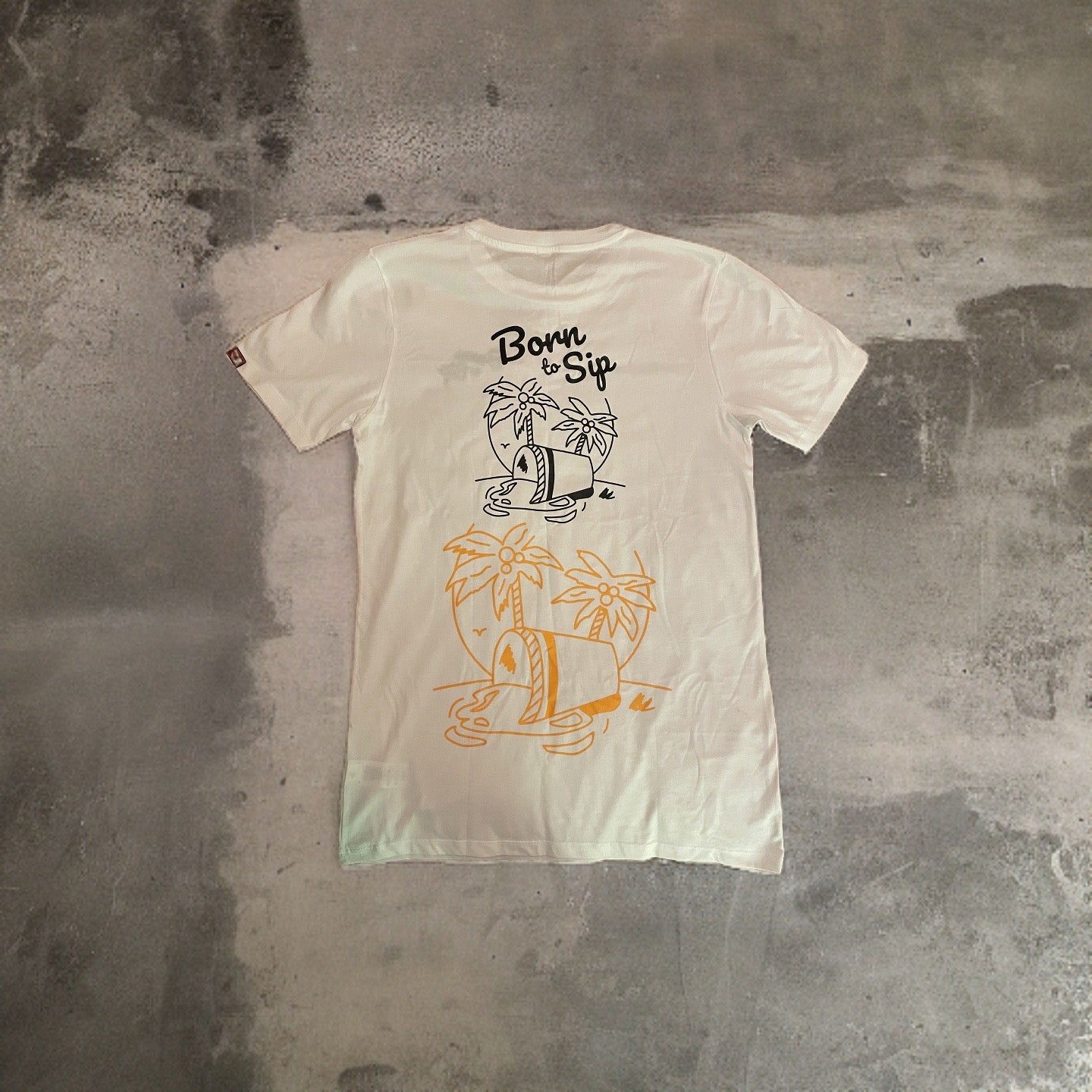 Born To Sip Embroidery Shirt White