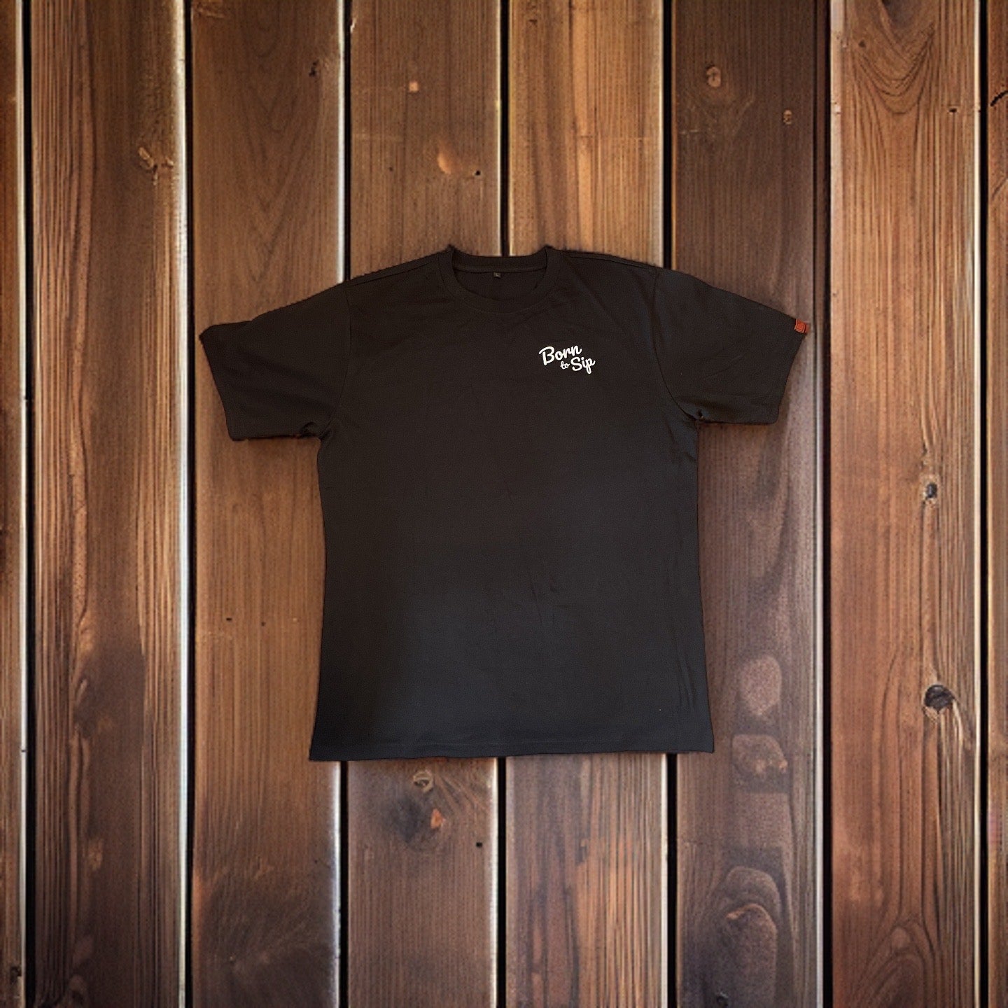 Born To Sip Embroidery Shirt Black