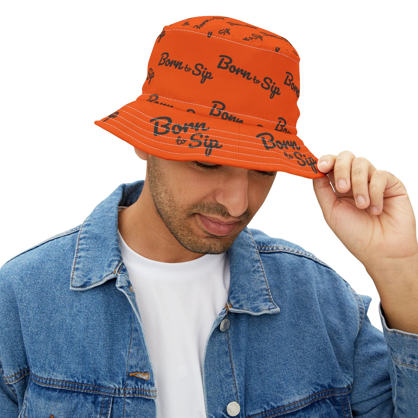 Born to Sip Orange Bucket Hat