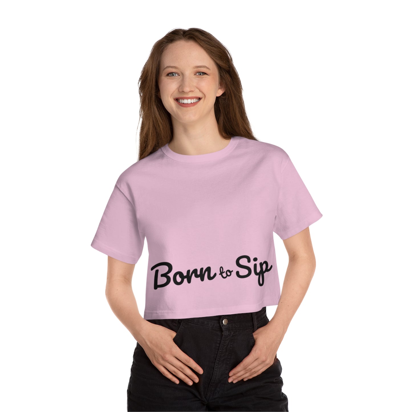Champion X Born To Sip Women's Heritage Cropped T-Shirt