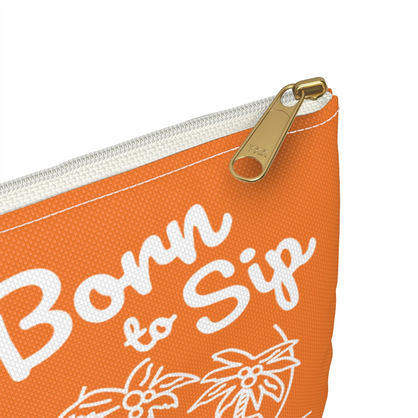 Vibrant Accessory Pouch - "Born to Sip" - Perfect for Travel